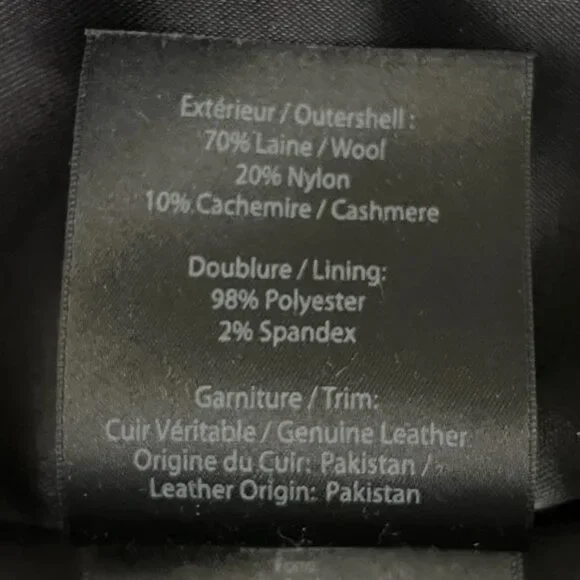 Mackage Dale Black Trench Coat with Leather Sleeves - Picture 8 of 9